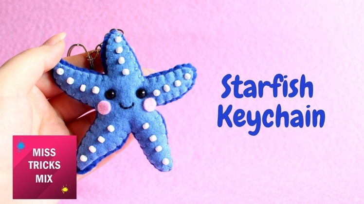 Kawaii Starfish  Keychain Plush DIY Tutorial.