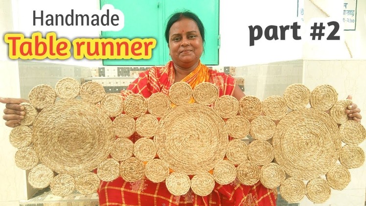 Kitchen Table Runner with braided jute rope ||Jute craft ||jute rope craft DIY Part #2