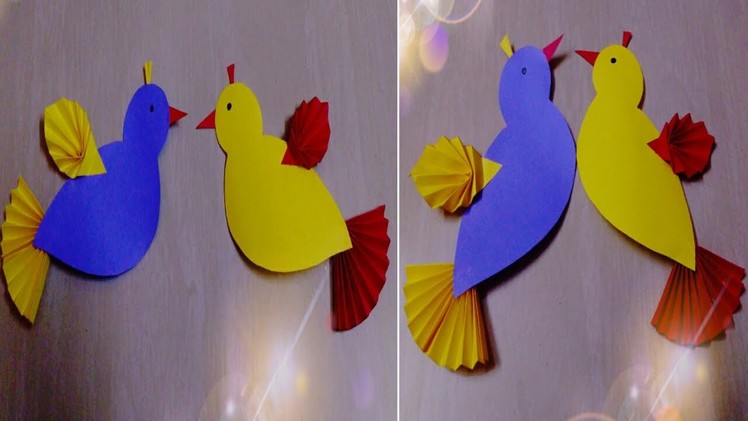 Making of Easy and Pretty Love birds | DIY craft | Paper crafts