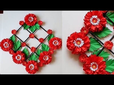Paper Flower Wall Decor - Easy Wall Decoration Ideas - Paper craft - DIY Wall Decor 106