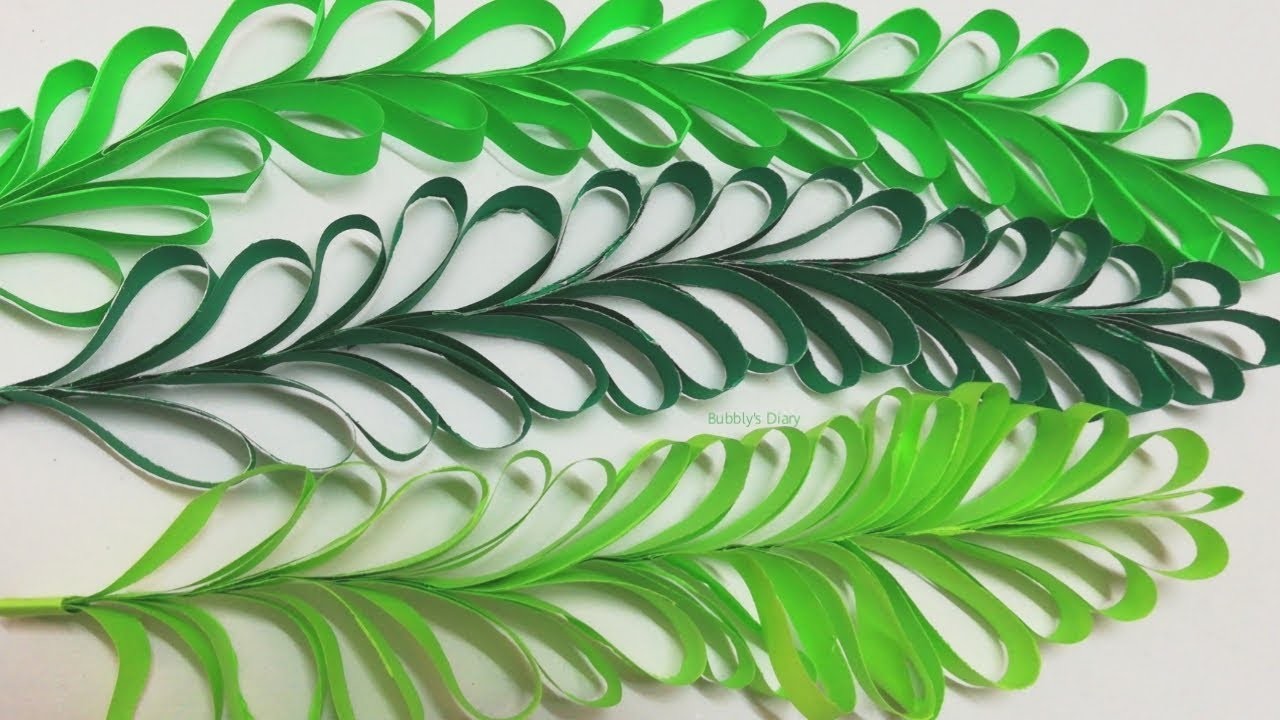 Paper Leaves - Leaves Making With Paper - Easy Paper Crafts - A4 Sheet