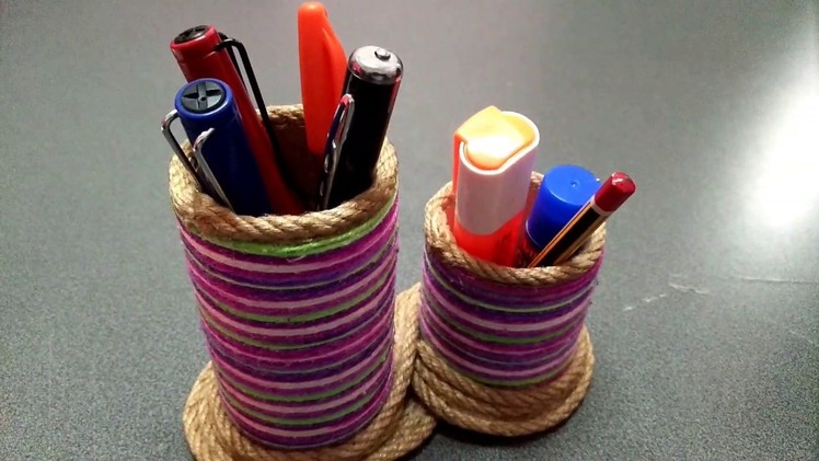 Pen Holder | recycle paper rolls | diy