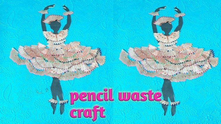 Pencil waste craft idea.craft idea.pencil shaving art.pencil waste art 2019.