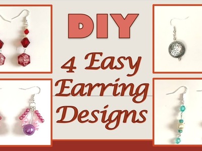 4 Easy DIY EARRINGS using Beads and Wire |  Handmade Jewelry Tutorial!