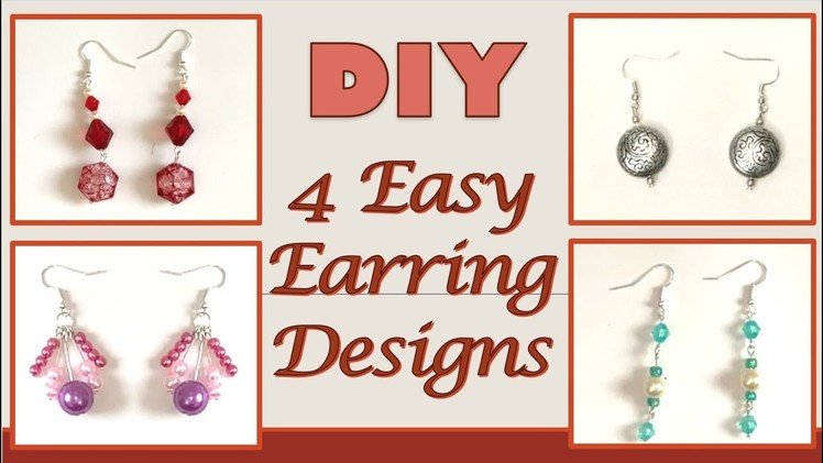 4 Easy DIY EARRINGS using Beads and Wire |  Handmade Jewelry Tutorial!