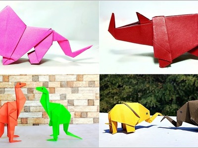 4 Easy Paper Wild Animals || Origami Wild Animals || DIY