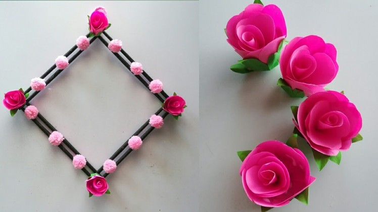 Amazing and Attractive Paper Flower Wall Hanging. Diy Paper flower wall hanging. Kovaicraft