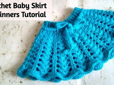Crochet Baby Skirt Tutorial for Beginners | Upto 6 Months Old Baby Girl | Knotty Threadz