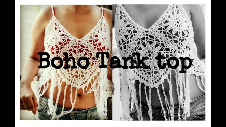 Crochet Boho Tank Top | Tutorial Part 2  | How to crochet top | Convert Your Granny Square to Top