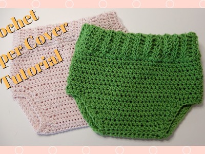 Crochet diaper covers with elastic tutorial