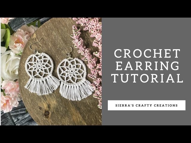 Crochet Earring Tutorial- Crochet Hoop Earrings