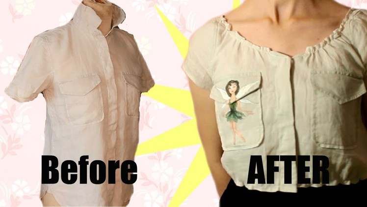 DIY Button Up Shirt Transformation Modifying Part 1