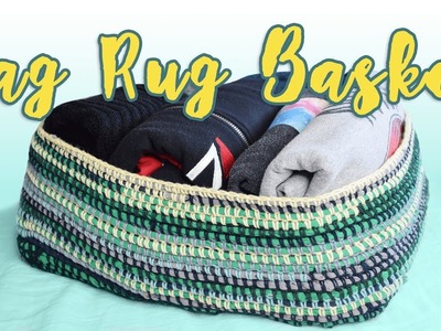 DIY Crochet Rag Rug Basket