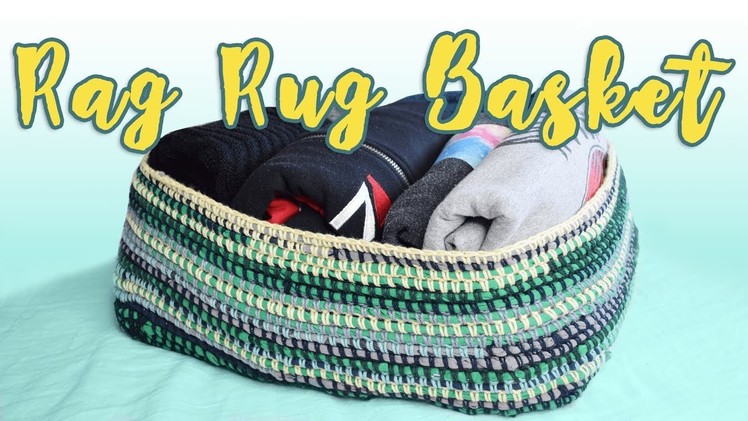 DIY Crochet Rag Rug Basket