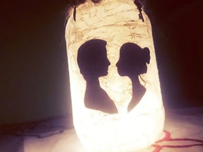 DIY: Easy Lantern Jar Tutorial || ❤ Fairy Glow Jar. Couple Glow Jar || Light Jar with Tissue Paper
