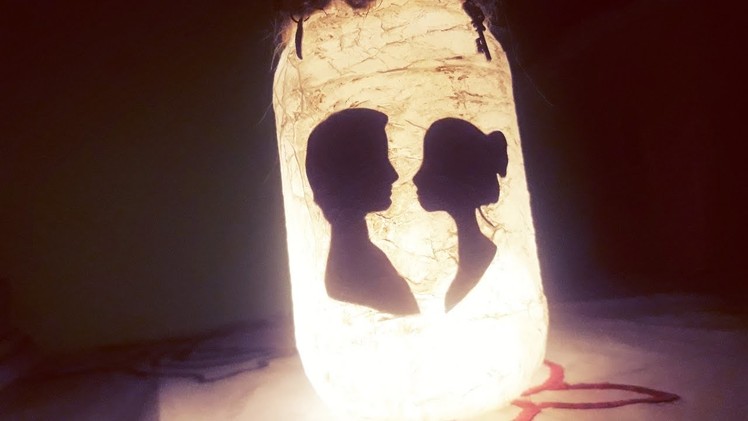 DIY: Easy Lantern Jar Tutorial || ❤ Fairy Glow Jar. Couple Glow Jar || Light Jar with Tissue Paper