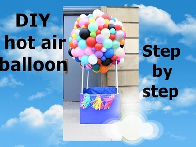 DIY hot air balloon prop tutorial  | dollar tree party decorations | how to