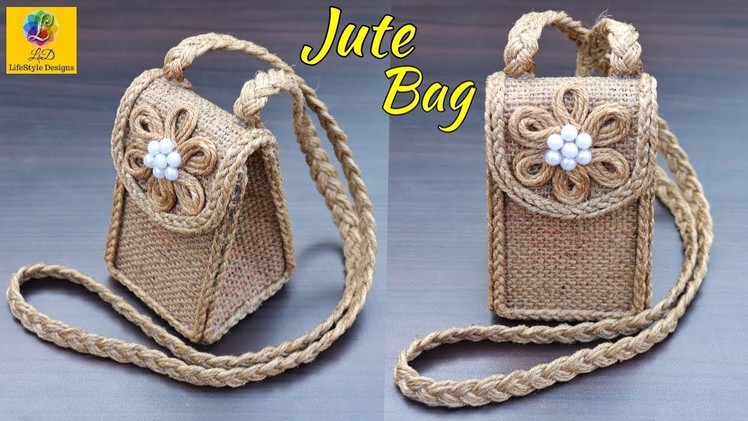 DIY Jute Bag | How to Make Handmade Ladies Purse with Jute Rope | Ladies Bag with Jute Craft Idea