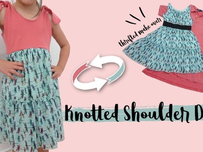 DIY Knotted Shoulder Dress | Thrifted Make Over #16