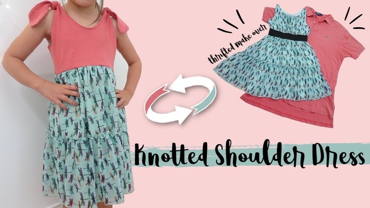 DIY Knotted Shoulder Dress | Thrifted Make Over #16