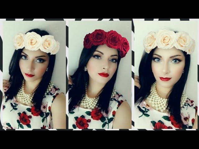 DIY : Roses Snapchat Filter Crown. Head Piece