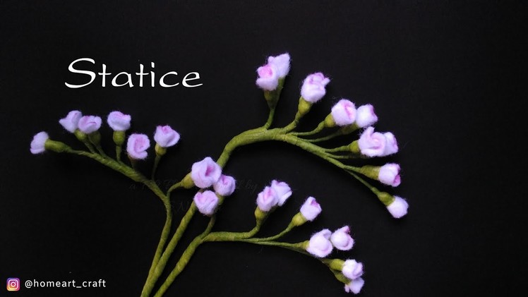 Felt Flowers DIY - How to Make Statice Felt Flowers - Tutorial Felt Sea Lavender (SIMPLE!)