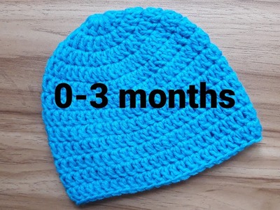 How To   Crochet a Simple Baby Beanie for 0-3 months