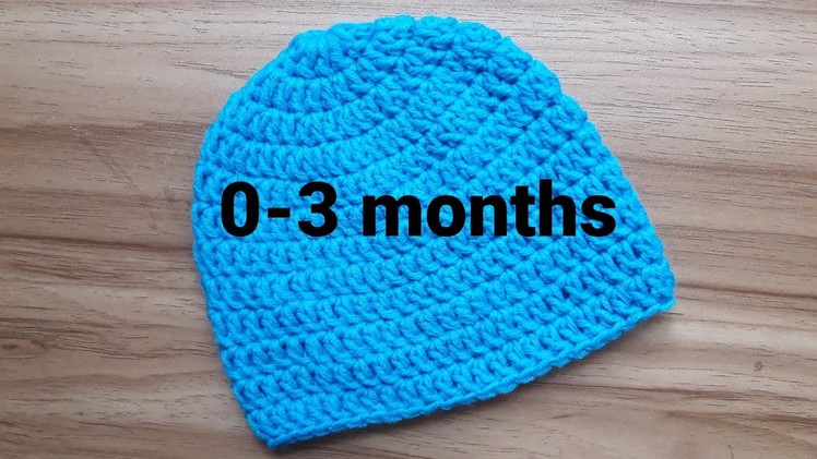 How To   Crochet a Simple Baby Beanie for 0-3 months