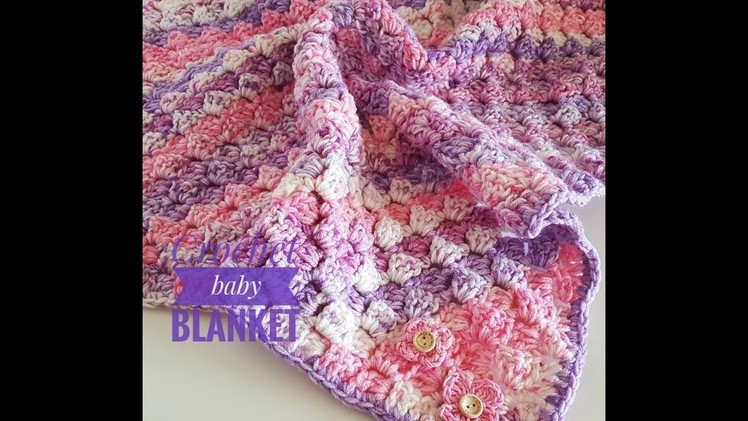 How to crochet corner to corner step by step. colourfull baby blanket. tutorial baby blanket