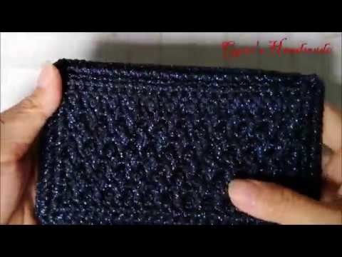 How to crochet mini clutch from Alpine stitch part 2.2 - Móc ví cầm tay mini phần 2.2