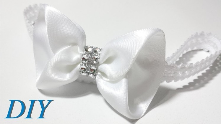 How To Make Hair Bows ???? DIY #244 Satin Ribbon Bow Tie Tutorial