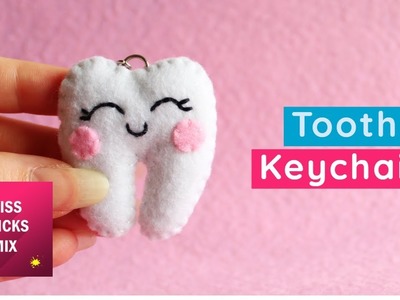 Kawaii Tooth Felt Keychain Plush DIY Tutorial