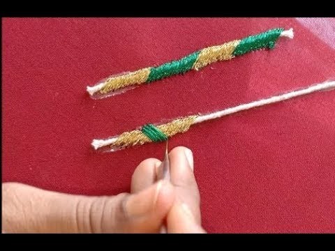 Maggam work class in telugu || how to stitch padded load stitch for beginners