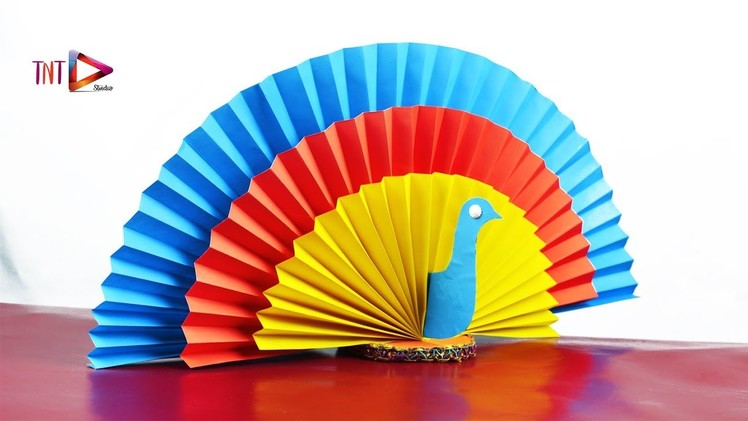 Most Beautiful Paper Peacock | DIY Easter Origami Peacock Bird | Paper 3D Colorful Peacock Tutorial