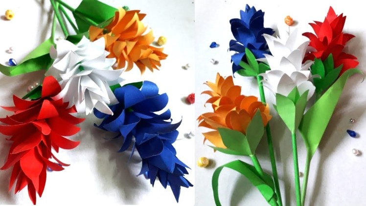 Origami Easy Paper Flowers. DIY paper flower wall hanging. How to Make Beautiful Flower with Paper