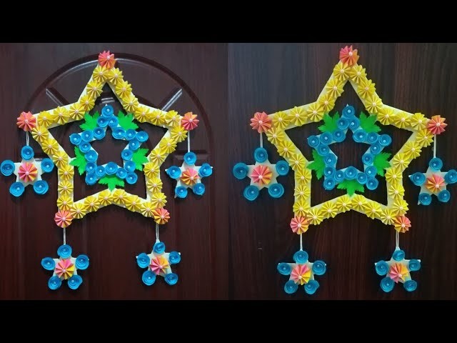 Paper Flower Wall Hanging - DIY Hanging Flower - Wall Decoration ideas.