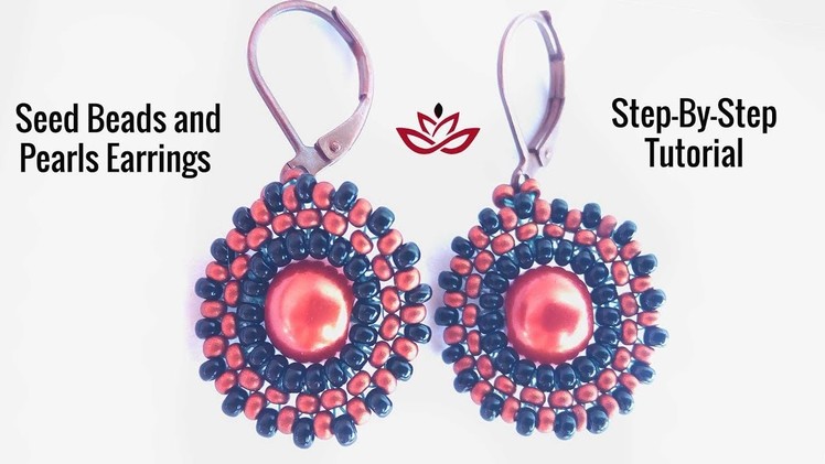 Pearls and Seed Beads Classic Earrings - Tutorial. How to make DIY beaded earrings?