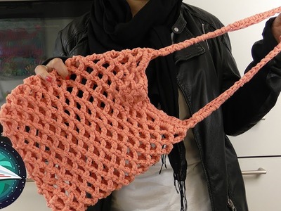 Summer Bag DIY | Net Bag Crochet Project | Handbag out of T-Shirt Thread | Wool and the Gang