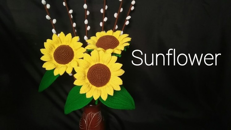 Sunflower crochetถักดอกทานตะวัน Part 1.3 วิธีถักดอกทานตะวัน