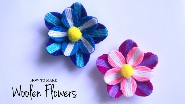 Woolen Flower Making | Woolen Crafts | How To Make Flowers with Wool?