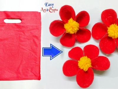 DIY Best Out of Waste - Waste Fabric Bag Craft - Woolen Craft Ideas - Waste Material Crafts Ideas