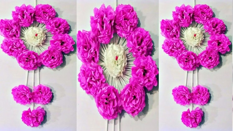DIY EASY POLYTHENE WALL HANGING.BEST OUT OF WASTE CARRY BAGS CRAFT IDEA