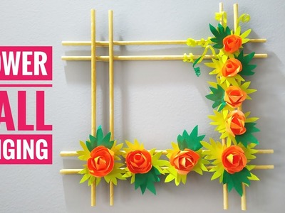 DIY | how to make flower wall hanging craft | wall decor | paper craft | home decoration ideas