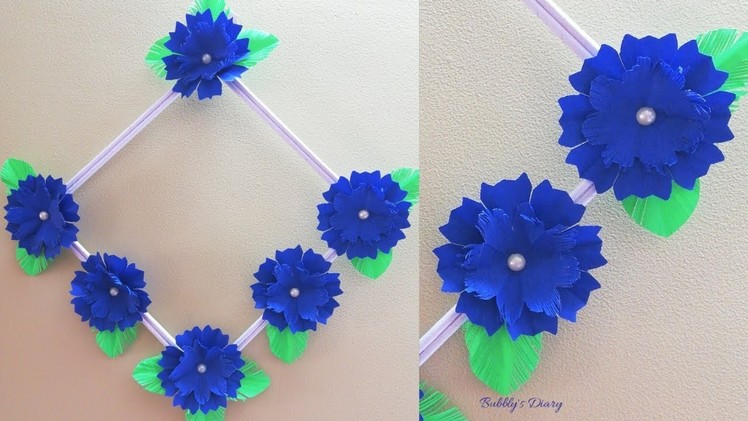 DIY Paper Flower Wall Hanging - Wall Hanging Craft Ideas - DIY Room Decor 2019