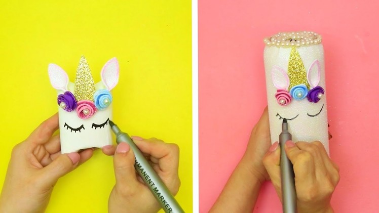 DIY UNICORN CRAFT IDEAS || EASY AND COOL UNICORN CRAFT IDEAS WITH RECYCLED MATERIALS