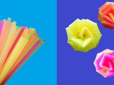 Drinking Straw Craft | Drinking Straw Flowers | DIY Drinking Straw Flower| Drinking Straw Rose