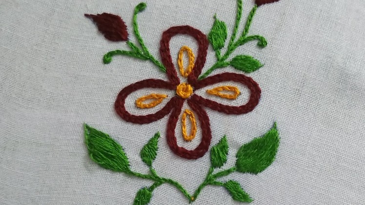 Easy flower hand embroidery || how to stitch  easy flower || Needle craft: tatting and sewing