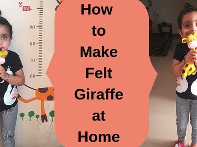 How to make a Stuffed Toy Giraffe at Home | Felt Sheet Craft
