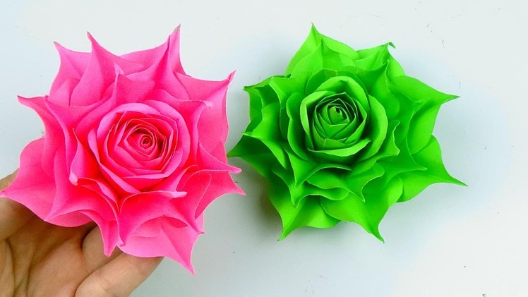 How To Make Realistic Rose paper flower - Beautiful Paper Flower - Handmade Craft