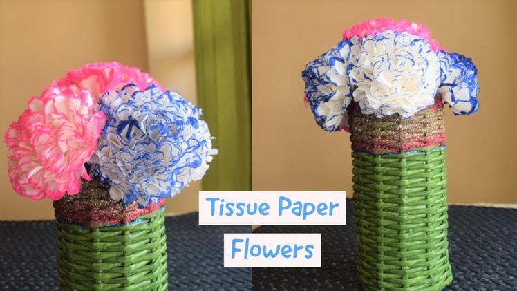 How to make tissue paper flower | easy paper craft ideas | parul pawar